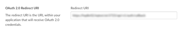Box's OAuth Redirect URI